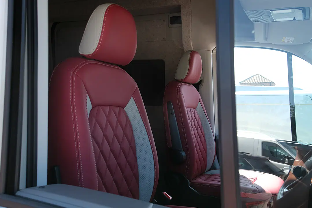 VW Crafter in Burgundy and Grey