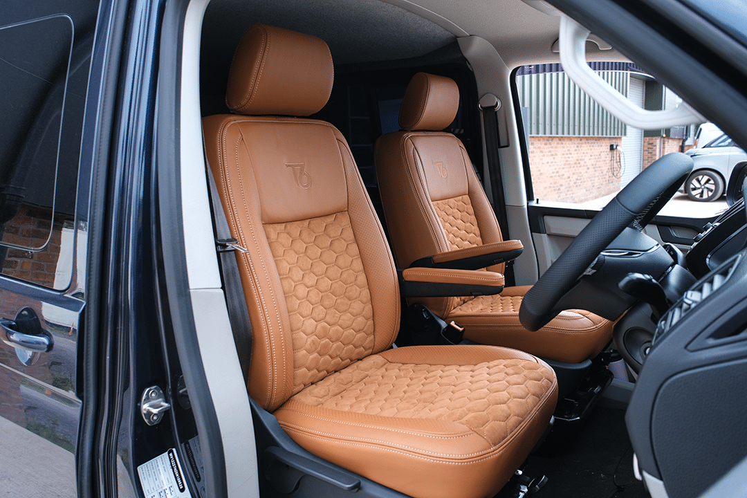 VW T6 in Tan leather and alcantara